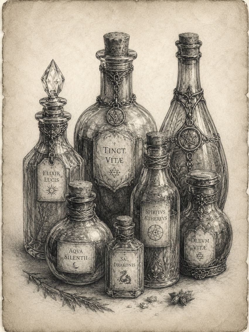Alchemistische Flaschen